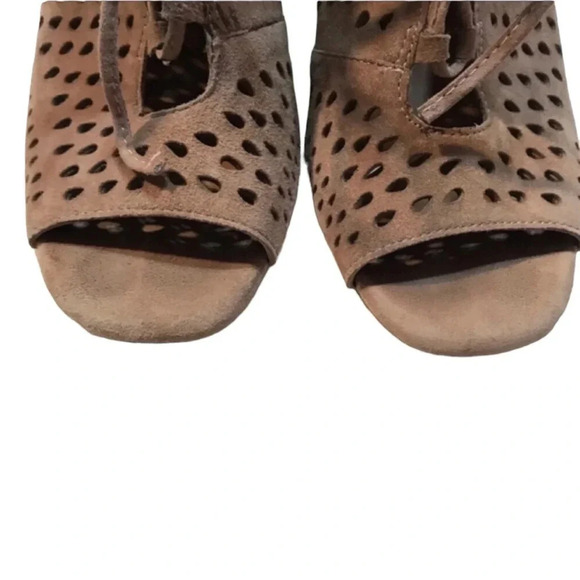 Arturo Chiang Mink At-Parlee Open Toe Lace Up Booties Size 8.5 - Picture 8 of 8